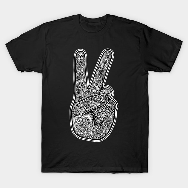 DoD Peace Haand bw T-Shirt by kbilltv